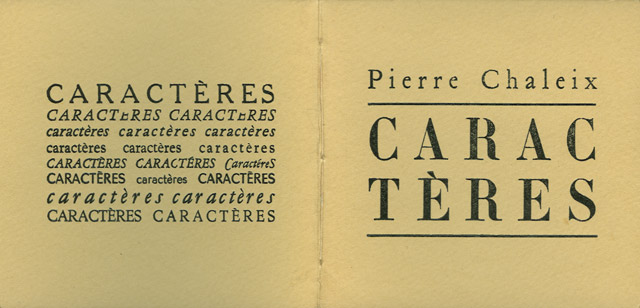 Couverture de Caractères