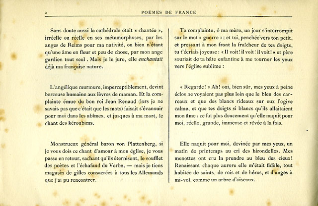Poèmes de france, numéro 1, page 2