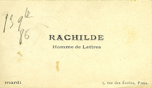 Rachilde, Homme de Lettres